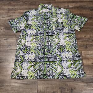 One Resolution clothing Men's button down short sleeve shirt size Large 2208